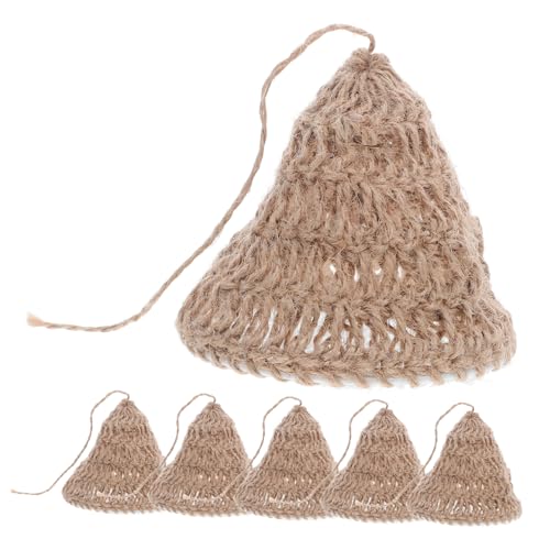 MUELODSIC 6 Stück Boho Lampenschirme Handgewebt Natürliche Seil Pendelleuchten Vintage Stil Lampenabdeckung für Wohnzimmer Schlafzimmer Esszimmer Kreativ von MUELODSIC