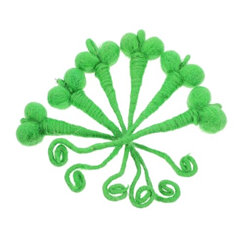 MUELODSIC 6 Stück Teiliges Handmade Wollfilz Haarclips mit Filzartigen Bohnenkeim Ornamenten Weiches Material Langlebig Weicher Griff Vielseitige DIY Haaraccessoires für Damen und Mädchen von MUELODSIC