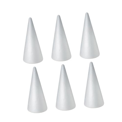MUELODSIC 6 Stück Teiliges Weißer Schaumstoffkegel DIY Bastelkonus für Stabile Polystyrol für Weihnachtsdeko Bastelprojekte Kreative Handarbeit für Winter und Festtagsdekoration MUELODSIC 6 Stück Teiliges Weißer Schaumstoffkegel DIY Bastelkonus für Stabile Polystyrol für Weihnachtsdeko Bastelprojekte Kreative Handarbeit für Winter und Festtagsdekoration von MUELODSIC