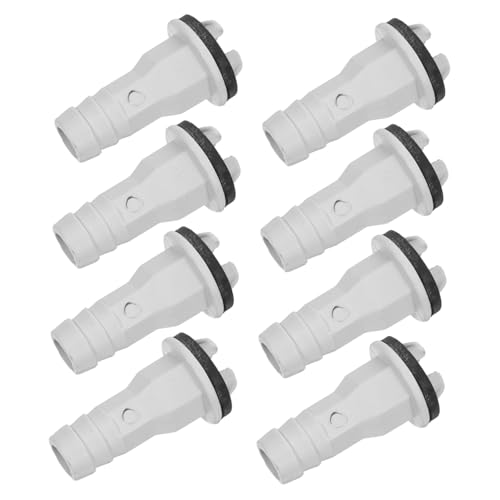 MUELODSIC 8 Stück Teiliges Ablaufschlauch-adapter für Klimaanlagen Gerade Anschlussstücke mit Dichtungsring Robust und Auslaufsicher Kompatibel mit Mini-split Fenster-klimageräten von MUELODSIC