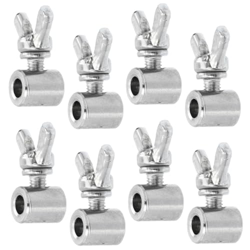MUELODSIC 8 Stück Teiliges Edelstahl Drahtseilklemmen mit Verstellbaren Schrauben Rostfreie Kabelklemmen für Stahldraht Geeignet für Spannseile Gerüste und Bannerbefestigung von MUELODSIC