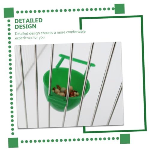 MUELODSIC 8 Stück Teiliges Kleine Runde Papageien futternäpfe aus Robustem Kunststoff Abnehmbar und Leicht zu Reinigen als Vogelkäfig zubehör für Wasser Futterversorgung von MUELODSIC