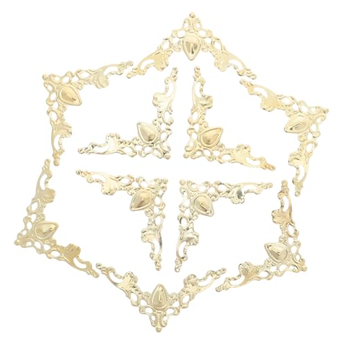 MUELODSIC 80 Stück Metall Eckenschützer Vintage Eisen Dreieck Buchkante Schutz Retro Dekorative Metall Ecken für Scrapbook Fotoalbum Verpackung Holzbox DIY MUELODSIC 80 Stück Metall Eckenschützer Vintage Eisen Dreieck Buchkante Schutz Retro Dekorative Metall Ecken für Scrapbook Fotoalbum Verpackung Holzbox DIY von MUELODSIC