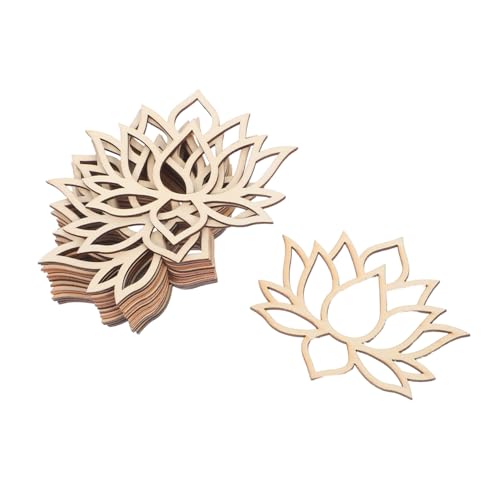 MUELODSIC 90 Stück Teiliges Lotus Ring aus Holz DIY Bastelrahmen mit Lotusform Holzringe für Makramee Kränze und Wanddekoration Vielseitig für Wohnraumgestaltung und Kreative Bastelprojekte von MUELODSIC