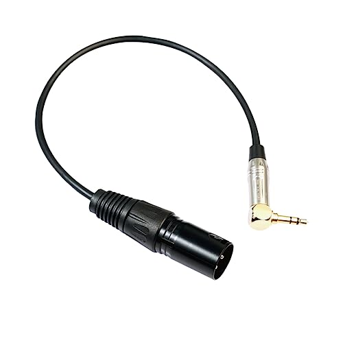 MUELODSIC 90Grad Xlr Adapter Audio Kabel für Mikrofon Smartphone Computer Robustes Material für Langlebige Nutzung für Professionelle Anwendungen von MUELODSIC