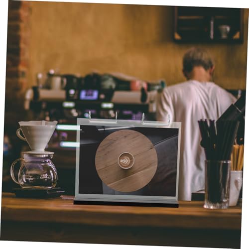 MUELODSIC Acryl Menüdisplay Ständer mit Seiten Doppelseitiger Holz Tischaufsteller Langlebig Leicht zu Reinigen für Tee Coffeeshops Buffets Gastronomie MUELODSIC Acryl Menüdisplay Ständer mit Seiten Doppelseitiger Holz Tischaufsteller Langlebig Leicht zu Reinigen für Tee Coffeeshops Buffets Gastronomie von MUELODSIC