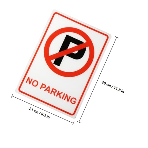MUELODSIC Acryl No Parking Schild Wetterfest Langlebig Einfache Montage Verkehrszeichen für Restaurants Privatgrundstücke Kunststoff Warnschild Parkplatz Verbot von MUELODSIC