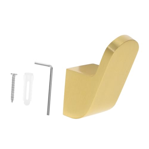 MUELODSIC Aluminium Wandhaken Raumspartend Multifunktionaler Kleiderhaken für Mäntel Handtücher Schlüssel Badezimmer Goldfarben Robust MUELODSIC Aluminium Wandhaken Raumspartend Multifunktionaler Kleiderhaken für Mäntel Handtücher Schlüssel Badezimmer Goldfarben Robust von MUELODSIC