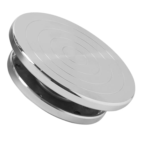 MUELODSIC Aluminiumlegierung Drehplatte Töpferscheibe Stabile Handarbeit zum Töpfern und Tortendekorieren Modellbau Werkzeug von MUELODSIC
