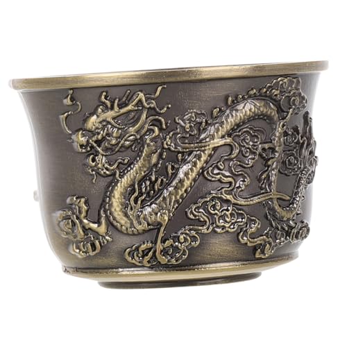 MUELODSIC Antike Chinesische Bronzetasse mit Drachen und Phönixgravur Kleine Teetasse Bruchsicher Traditionell Chinesisch für Teezeremonien und Stilvolle Heimdekoration MUELODSIC Antike Chinesische Bronzetasse mit Drachen und Phönixgravur Kleine Teetasse Bruchsicher Traditionell Chinesisch für Teezeremonien und Stilvolle Heimdekoration von MUELODSIC