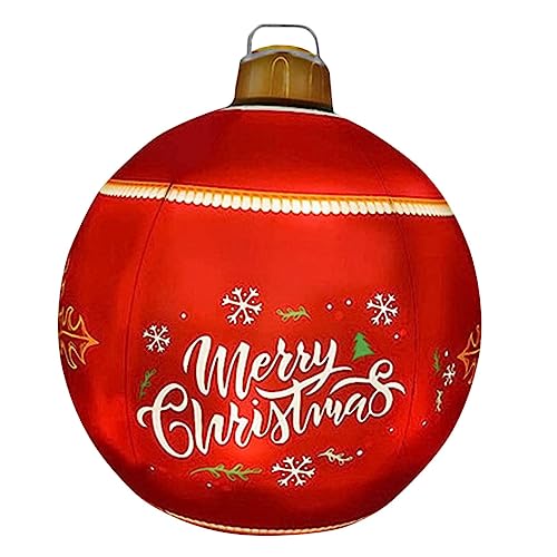 MUELODSIC Aufblasbare Weihnachtskugel Rot Outdoor Dekoration Weihnachtsbaum Schmuck Garten Festliche Weihnachtsdeko Aufblasbarer Christbaumschmuck Robust Wetterfest MUELODSIC Aufblasbare Weihnachtskugel Rot Outdoor Dekoration Weihnachtsbaum Schmuck Garten Festliche Weihnachtsdeko Aufblasbarer Christbaumschmuck Robust Wetterfest von MUELODSIC