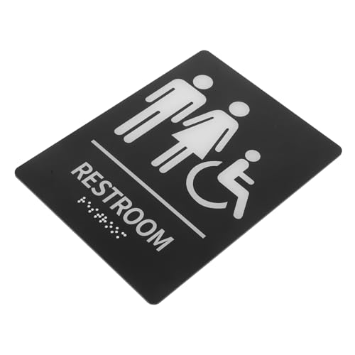 MUELODSIC Blindenschrift Wc Schild Selbstklebend für Öffentliche Toiletten Inklusiv Robustes Design Einfache Montage für Sehbehinderte Geeignet von MUELODSIC