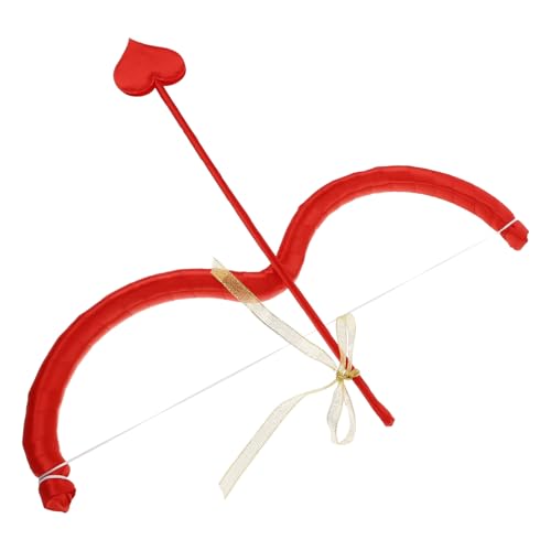 MUELODSIC Bogen Und -set Amor-bogenpfeil Amor Zubehör Pfeile Junge Kind Amorpfeil Und Bogen Amor-bogen- -stütze Amor- -stütze Amor Bogen Rosa Kostüme Schleife Rot von MUELODSIC