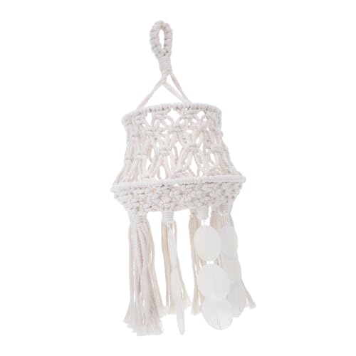 MUELODSIC Boho Makramee Lampenschirm Handgewebt Leicht Für Tischlampe Schlafzimmer Büro Wohnzimmer Kleiner Lampenschirm von MUELODSIC