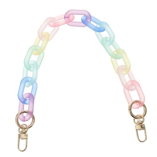 MUELODSIC Bunte Acryl Taschenkette Schulterriemen Ersatz Handtaschenriemen DIY Bag Straps Kunststoffkette Langlebig Modisch für Damen Umhängetasche Zubehör von MUELODSIC