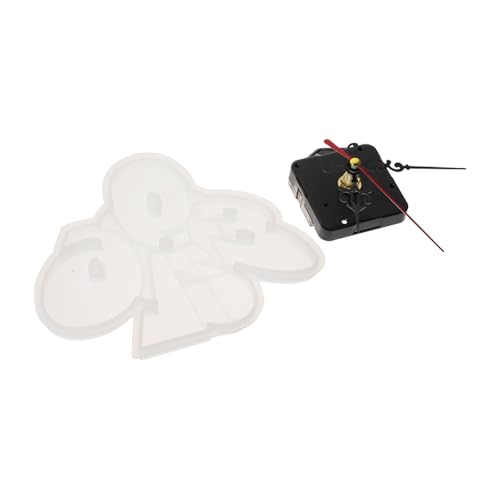 MUELODSIC DIY Silikonform Uhr Basteln Flexible Verschleißfest und Leicht zu Reinigen Inklusive Uhrwerk für Große Wanduhren und Epoxidharz Gießen Runde Wanduhr Dekoration Manuelle Uhrform von MUELODSIC