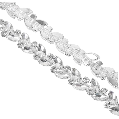 MUELODSIC Dekorative Strasskette Breit Weiß Flexible Glasrhinestone Schnur zum Aufnähen Feine Verarbeitung Langlebige Schmuckverzierung für Kleidung Schuhe DIY Basteln und Handwerk MUELODSIC Dekorative Strasskette Breit Weiß Flexible Glasrhinestone Schnur zum Aufnähen Feine Verarbeitung Langlebige Schmuckverzierung für Kleidung Schuhe DIY Basteln und Handwerk von MUELODSIC