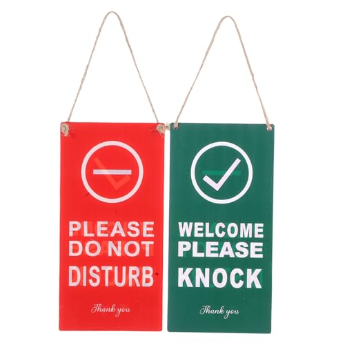 MUELODSIC Doppelseitiges Türschild mit Willkommen Warten Sie kurz Reversible Türhänger-plakette für Büro Geschäft Sitzung und Kundenservice Offene Geschlossene Anzeige von MUELODSIC