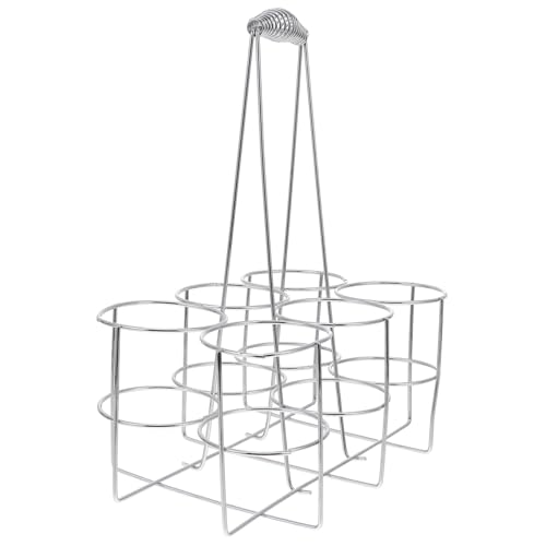 MUELODSIC Edelstahl Bierflaschenhalter Flaschen Flaschenträger mit Stabilem Griff Tragbarer Flaschenkörbe für Bier Weinflaschen Aufbewahrung und Transport Kompakt und Robust für Küche und von MUELODSIC