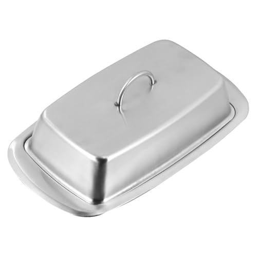 MUELODSIC Edelstahl Butterdose Silber mit Isolierfunktion Einfache Aufbewahrungsbox für Butter Käse und Desserts Korrosionsbeständig Spülmaschinengeeignet Praktischer Frischhalteteller für MUELODSIC Edelstahl Butterdose Silber mit Isolierfunktion Einfache Aufbewahrungsbox für Butter Käse und Desserts Korrosionsbeständig Spülmaschinengeeignet Praktischer Frischhalteteller für von MUELODSIC