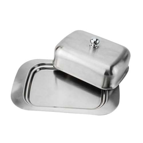 MUELODSIC Edelstahl Butterdose mit Deckel Verschleißfester Butterhalter Lebensmittelecht Einfach zu Reinigen Vielseitig für Butter Käse und Desserts Schützt vor Insekten und MUELODSIC Edelstahl Butterdose mit Deckel Verschleißfester Butterhalter Lebensmittelecht Einfach zu Reinigen Vielseitig für Butter Käse und Desserts Schützt vor Insekten und von MUELODSIC