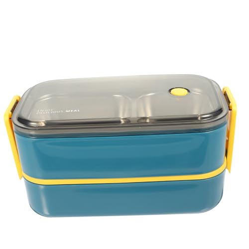 MUELODSIC Edelstahl Doppelstöckige Isolierte Lunchbox Tragbar und Auslaufsicher für Büroangestellte Schule und Outdoor Bpa frei Blau Praktische Brotdose für Verschiedene Lebensmittel MUELODSIC Edelstahl Doppelstöckige Isolierte Lunchbox Tragbar und Auslaufsicher für Büroangestellte Schule und Outdoor Bpa frei Blau Praktische Brotdose für Verschiedene Lebensmittel von MUELODSIC
