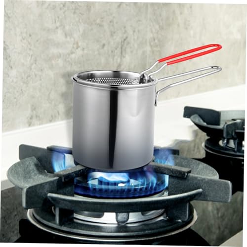 MUELODSIC Edelstahl Fritteuse mit Korb und Deckel Kompakter Mini Frittier topf Hitzebeständig für Haushaltsküche Vielseitig zum Frittieren von Pommes Fisch Gemüse und Fleisch Geeignet MUELODSIC Edelstahl Fritteuse mit Korb und Deckel Kompakter Mini Frittier topf Hitzebeständig für Haushaltsküche Vielseitig zum Frittieren von Pommes Fisch Gemüse und Fleisch Geeignet von MUELODSIC