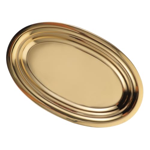 MUELODSIC Edelstahl Oval Servierplatte Barbecue Teller Obst Snackplatte Leicht Robust Vielseitig für Camping Outdoor Restaurant Party MUELODSIC Edelstahl Oval Servierplatte Barbecue Teller Obst Snackplatte Leicht Robust Vielseitig für Camping Outdoor Restaurant Party von MUELODSIC