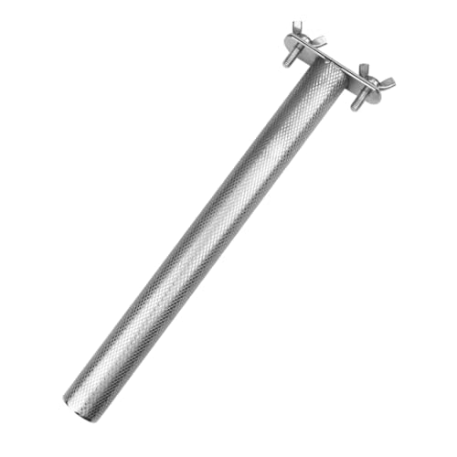 MUELODSIC Edelstahl Papagei Krallenschleifstab Grindstick für Vögel Käfig Zubehör Robust Einfache für Wellensittiche und Kleine Papageien von MUELODSIC