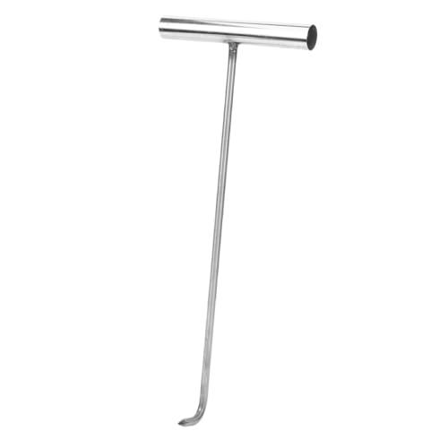 MUELODSIC Edelstahl Schachtdeckelhaken T form Hebehaken Rostfrei Robust Langlebig Schachtabdeckung Öffner Multifunktional Sicher Griff für Kanaldeckel und Abflussgitter von MUELODSIC