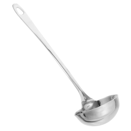 MUELODSIC Edelstahl Suppenkelle mit Doppel ausgießer Langer Griff Schüttrandloser Küchenschöpflöffel Präzises Servieren von Suppe und Getränken Robustes Haushaltswerkzeug MUELODSIC Edelstahl Suppenkelle mit Doppel ausgießer Langer Griff Schüttrandloser Küchenschöpflöffel Präzises Servieren von Suppe und Getränken Robustes Haushaltswerkzeug von MUELODSIC