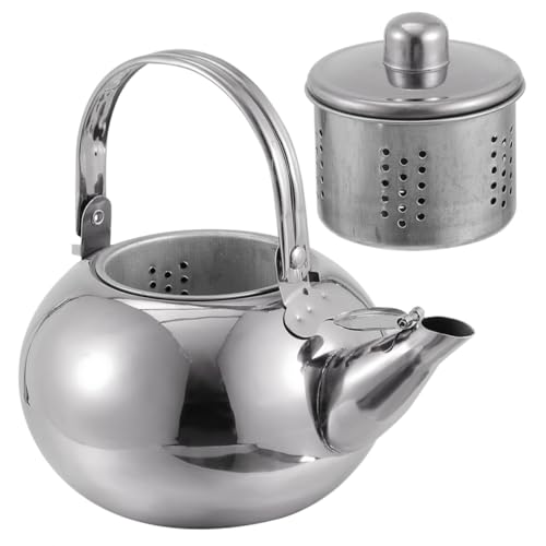 MUELODSIC Edelstahl Teekessel mit Siebeinsatz Tragbar Dicker Haushaltsteekessel mit Griff für Einfachen Transport und Vielseitige Anwendung MUELODSIC Edelstahl Teekessel mit Siebeinsatz Tragbar Dicker Haushaltsteekessel mit Griff für Einfachen Transport und Vielseitige Anwendung von MUELODSIC