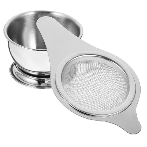 MUELODSIC Edelstahl Teesieb mit Feinem Maschenfilter und Ständer Doppelgriffiger Tee filter für Losen Tee Feinporiges Langlebiges Teesieb für Tassen und Kannen Klassisch chic und Rostfrei MUELODSIC Edelstahl Teesieb mit Feinem Maschenfilter und Ständer Doppelgriffiger Tee filter für Losen Tee Feinporiges Langlebiges Teesieb für Tassen und Kannen Klassisch chic und Rostfrei von MUELODSIC