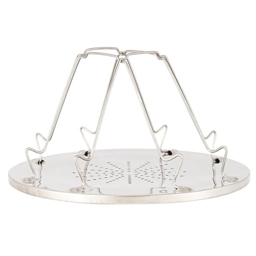 MUELODSIC Edelstahl Toast Warming Rack Hitzebeständiges Stabiles Outdoor Grill Sandwich Gestell Kompakt Lebensmittelecht für Camping und Küche von MUELODSIC