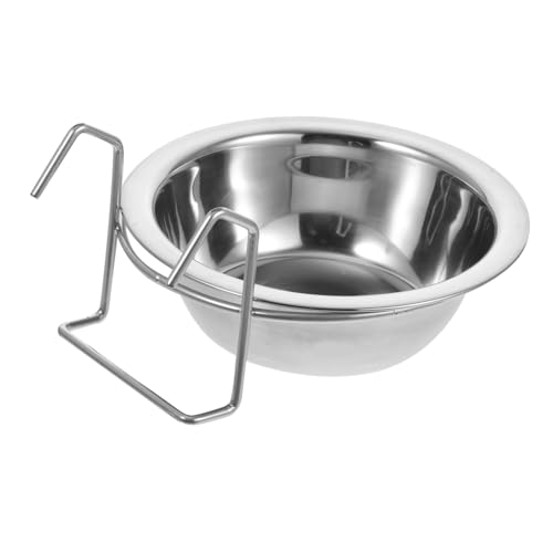 MUELODSIC Edelstahl Vogelfutterspender mit Haken Verschleißfester Papageien futterbecher Großer Futter Wassernapf für Wellensittiche Kanarienvögel und Tauben Installieren für Vogelkäfig und MUELODSIC Edelstahl Vogelfutterspender mit Haken Verschleißfester Papageien futterbecher Großer Futter Wassernapf für Wellensittiche Kanarienvögel und Tauben Installieren für Vogelkäfig und von MUELODSIC
