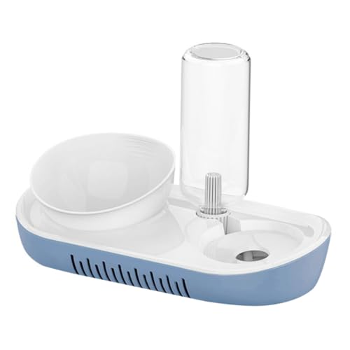 MUELODSIC Erhöhter Automatischer Haustier futternapf und Wasserspender aus Langlebigem Kunststoff Schützt Katzenwirbelsäule rutschfest für Katzen und Kleine Hunde Komfortables Fressen und von MUELODSIC