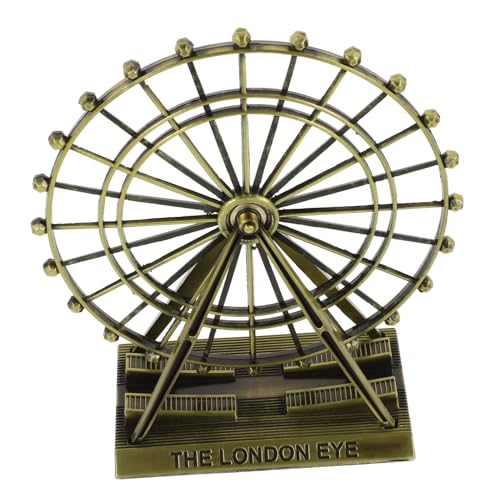 MUELODSIC Europäisches Vintage Miniatur Moritzrad Modell Dekoratives Kunstobjekt für Wohnzimmer Tv Schrank Kabinett Kunstvolles Home Ornament in Antikem Kupferton von MUELODSIC