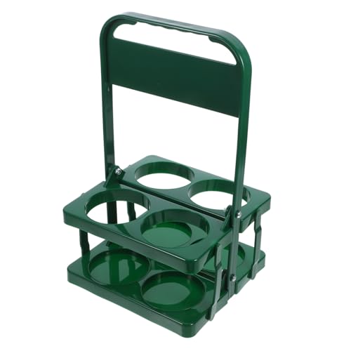 MUELODSIC Faltbarer Bierkorb Praktischer Bierflaschenhalter mit Stabilem Griff für Unterwegs Wiederverwendbar für Partys und Veranstaltungen Grün Flaschen von MUELODSIC