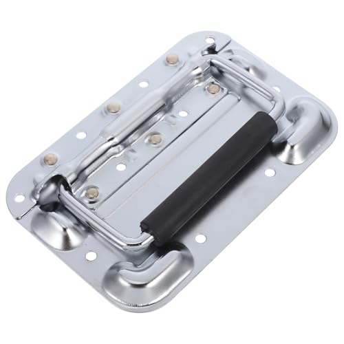 MUELODSIC Federbelasteter Robuster Klappgriff für Werkzeugkasten und Schrank Korrosionsbeständiger Verchromter Türzuggriff für Aviation Cases und Industrielle Boxen Einfache Montage von MUELODSIC