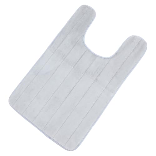 MUELODSIC Fleece U Förmige Wc Matte Rutschfestes Memory Schaum Fußkissen Badvorleger Weicher Badezimmerteppich Toilettenmatte für Haushalt und Wc von MUELODSIC