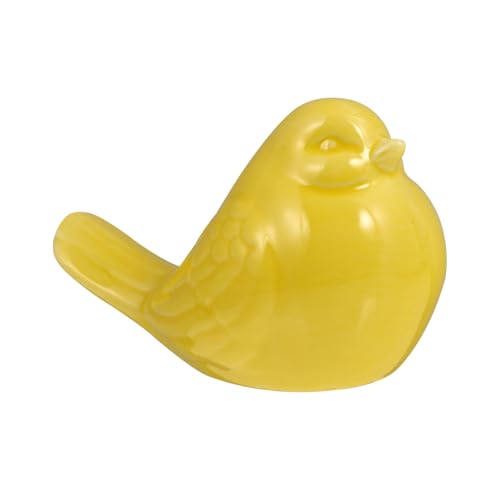 MUELODSIC Gelbe Keramik Vogel Figurine Kleine Deko Skulptur Stabil Für Innen Außen Naturfreunde Geschenk MUELODSIC Gelbe Keramik Vogel Figurine Kleine Deko Skulptur Stabil Für Innen Außen Naturfreunde Geschenk von MUELODSIC