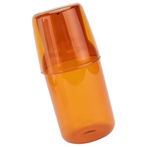 MUELODSIC Glas Karaffe mit Becher Hitzebeständig Transparentes Trinkglas Farbiger Kaffeebecher für Zuhause Schlafzimmer Outdoor für Wasser Tee Milch Getränke MUELODSIC Glas Karaffe mit Becher Hitzebeständig Transparentes Trinkglas Farbiger Kaffeebecher für Zuhause Schlafzimmer Outdoor für Wasser Tee Milch Getränke von MUELODSIC