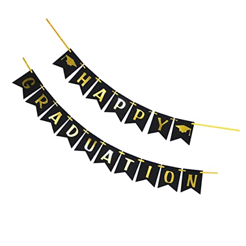 MUELODSIC Graduation Party Banner Buchstaben Girlande Deko für Abschlussfeier Wiederverwendbar mit für Wand Fenster Tür Fröhliche Partydekoration für Abschluss und Neujahrsfeier von MUELODSIC