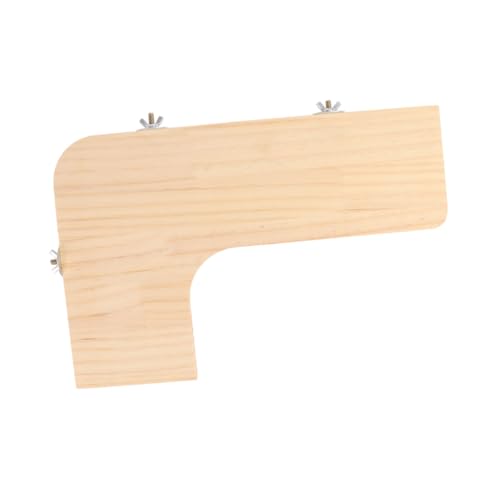 MUELODSIC Große Holzplattform Förmig für Kleintierkäfig Hamster Meerschweinchen Spielbrett Natürliche Haustierplattform Robust und Sicher von MUELODSIC