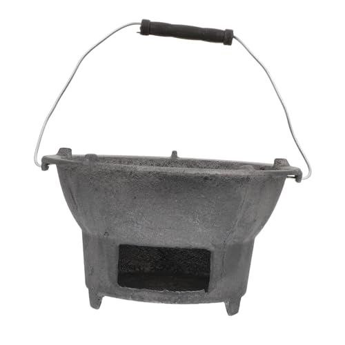 MUELODSIC Gusseiserner Outdoor Holzkohlegrill Barbecue kohlegrill Camping Grill Robust Hitzebeständig Rostfrei für Wandern Angeln Picknick von MUELODSIC