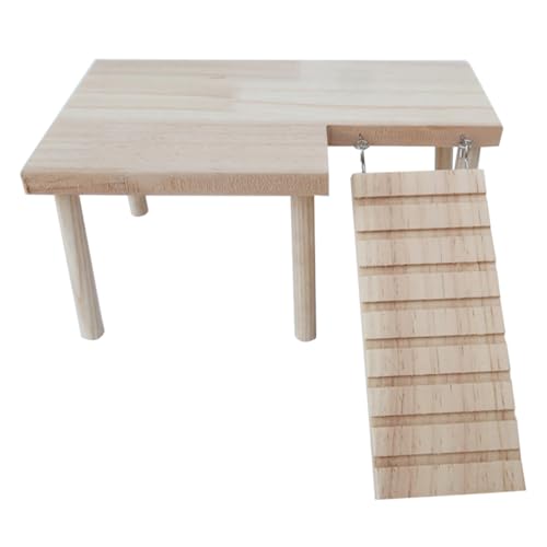 MUELODSIC Hamster Holzplattform mit Leiter Natürliche Chinchilla Kletterplattform für Kleintiere Stabile Spiel Trainingsfläche Fördert Bewegung und Stressabbau Geeignet für Hamster Käfig MUELODSIC Hamster Holzplattform mit Leiter Natürliche Chinchilla Kletterplattform für Kleintiere Stabile Spiel Trainingsfläche Fördert Bewegung und Stressabbau Geeignet für Hamster Käfig von MUELODSIC