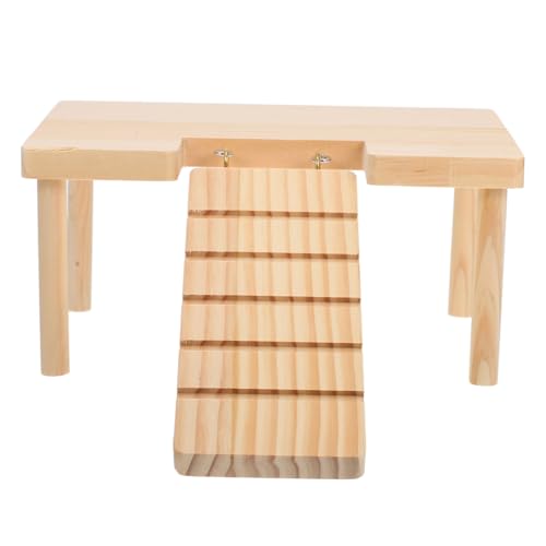 MUELODSIC Hamster Plattform aus Holz mit Leiter Stabiles Käfigzubehör für Kleintiere Kleine Haustier Holzrampe für Hamster Igel Rennmäuse Fördert Bewegung und Spielerische Aktivität MUELODSIC Hamster Plattform aus Holz mit Leiter Stabiles Käfigzubehör für Kleintiere Kleine Haustier Holzrampe für Hamster Igel Rennmäuse Fördert Bewegung und Spielerische Aktivität von MUELODSIC