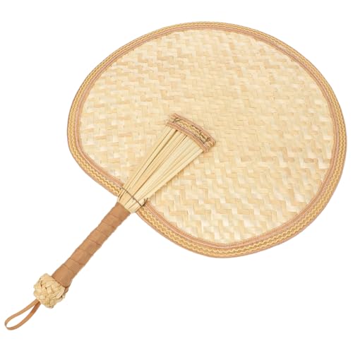 MUELODSIC Handgefertigter Rundfächer aus Natürlichem Weizenstroh Leichter Tragbarer Sommerlüfter mit Dekorativem Vintage Design für Erwachsene und Handgewebter Atmungsaktiver Handfächer MUELODSIC Handgefertigter Rundfächer aus Natürlichem Weizenstroh Leichter Tragbarer Sommerlüfter mit Dekorativem Vintage Design für Erwachsene und Handgewebter Atmungsaktiver Handfächer von MUELODSIC