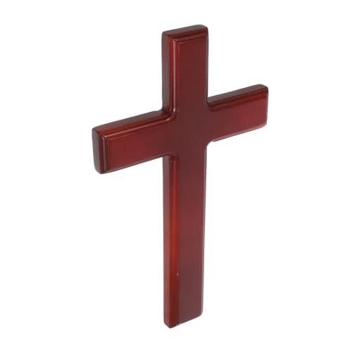 MUELODSIC Handgefertigtes Holz-kreuz Rotes Holz Handliches Gebetskreuz Ergonomisch Glatt Für Kirchliche Andachten Hausgebet Und Spirituelle Andacht Portable Holzkreuz von MUELODSIC