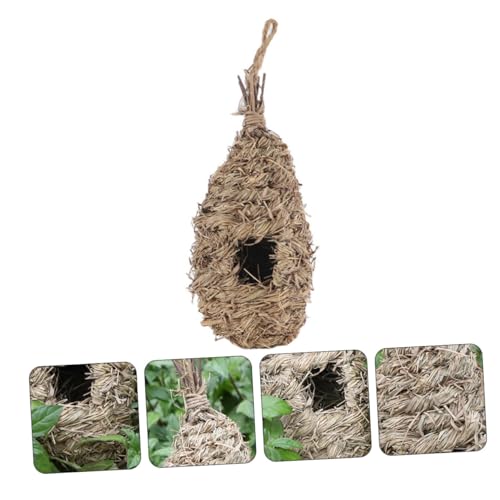 MUELODSIC Handgefertigtes Oval Geformtes Vogelnest aus Strohgeflecht mit Aufhängeseil Atmungsaktiv und Langlebig Dekoratives Vogelhaus für Balkon Garten und Terrasse MUELODSIC Handgefertigtes Oval Geformtes Vogelnest aus Strohgeflecht mit Aufhängeseil Atmungsaktiv und Langlebig Dekoratives Vogelhaus für Balkon Garten und Terrasse von MUELODSIC